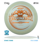 Disc Golf Warehouse Discraft Terminator - Z Plastic - First Run White/Red Metallic 174g