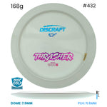 Disc Golf Warehouse Discraft Thrasher - ESP Plastic - Blank White Bottom Stamp White/Red Metallic, Blue Metallic 168g