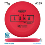 Disc Golf Warehouse Discraft UltraLuna - Putter Line Soft Red/#289/Black 173g