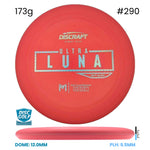 Disc Golf Warehouse Discraft UltraLuna - Putter Line Soft Red#290/Silver 173g