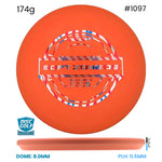 Disc Golf Warehouse Discraft Zone OS - Putter Line Soft Plastic Orange/Rainbow Holo 174g