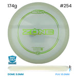 Disc Golf Warehouse Discraft Zone - Z Plastic Clear/#254/Green Metallic 174g