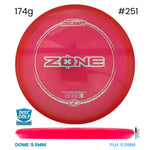 Disc Golf Warehouse Discraft Zone - Z Plastic Red/#251/Silver 174g