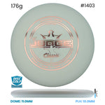 Disc Golf Warehouse Dynamic Discs EMAC Judge - Classic Soft White/Red Metallic 176g