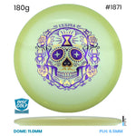 Disc Golf Warehouse Innova Arachnid - Proto Glow Champion Plastic - Halloween Stamp Glow/Purple Metallic, Gold 180g