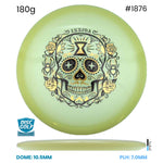 Disc Golf Warehouse Innova Arachnid - Proto Glow Champion Plastic - Halloween Stamp Glow/Purple Metallic, Gold 180g