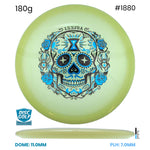 Disc Golf Warehouse Innova Arachnid - Proto Glow Champion Plastic - Halloween Stamp Glow/Purple Metallic, Gold 180g