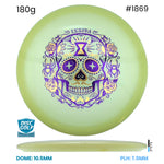 Disc Golf Warehouse Innova Arachnid - Proto Glow Champion Plastic - Halloween Stamp Glow/Purple Metallic, Gold 180g
