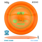 Disc Golf Warehouse Innova Boss - Blizzard Champion Plastic Orange/Green Metallic 148g