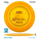 Disc Golf Warehouse Innova Boss - Blizzard Champion Plastic Orange/Green Metallic 158g