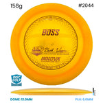 Disc Golf Warehouse Innova Boss - Blizzard Champion Plastic Orange/Green Metallic 158g