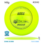 Disc Golf Warehouse Innova Boss - Blizzard Champion Plastic Yellow/Black 146g