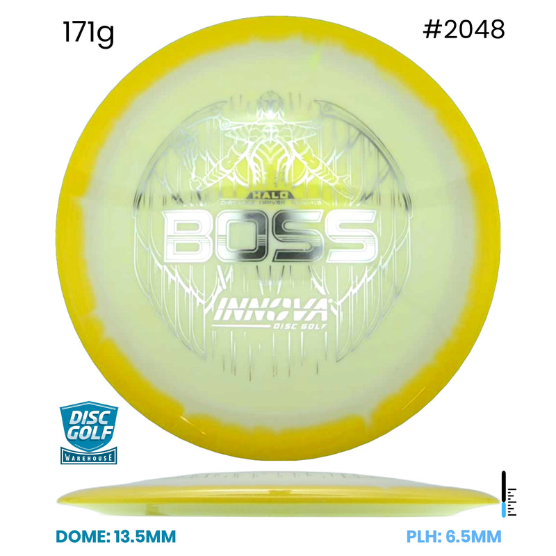Disc Golf Warehouse Innova Boss - Halo Star Plastic Yellow/Silver, Black 171g