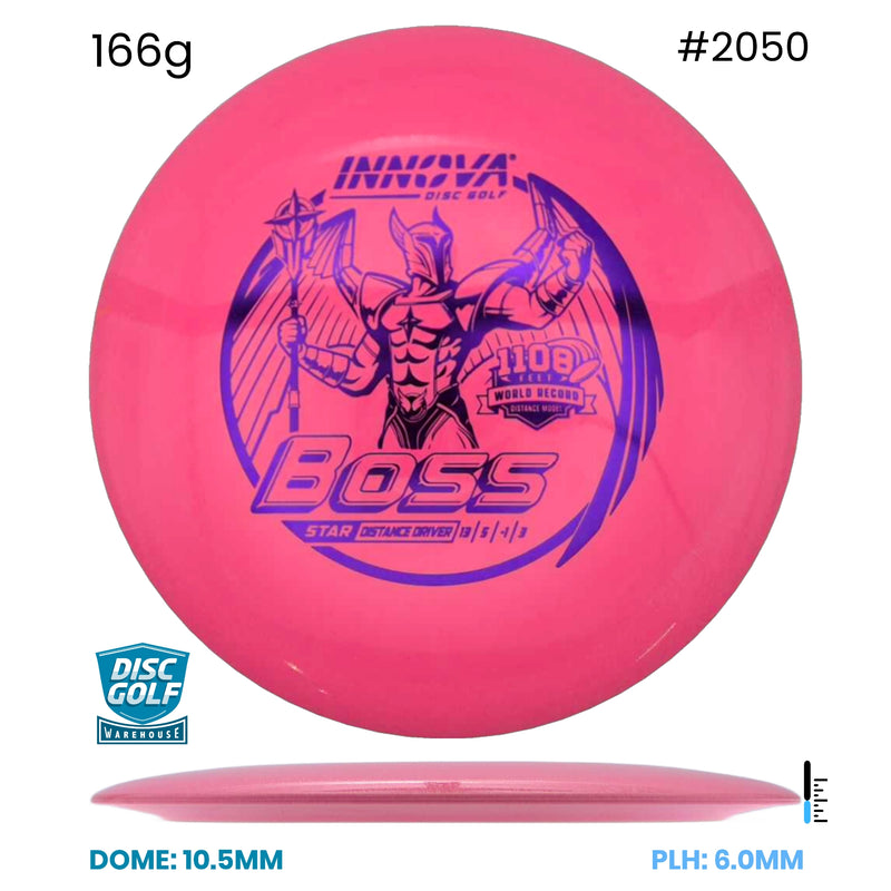 Disc Golf Warehouse Innova Boss - Star Plastic Pink/Purple Metallic 166g