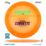 Disc Golf Warehouse Innova Corvette - Champion Plastic Orange/Green Metallic, Purple Metallic 175g
