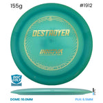 Disc Golf Warehouse Innova Destroyer - Blizzard Champion Plastic Turquoise/Gold 155g