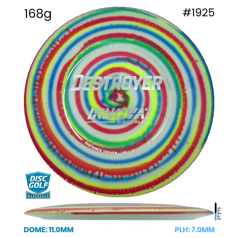 Disc Golf Warehouse Innova Destroyer - I-Dye Star Plastic Full Color Print/None 168g