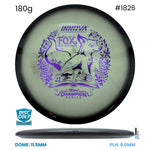Disc Golf Warehouse Innova Fox - Proto Glow Halo Champion Plastic - Emily Weatherman 2026 Tour Series Black/Rainbow Holo 180g
