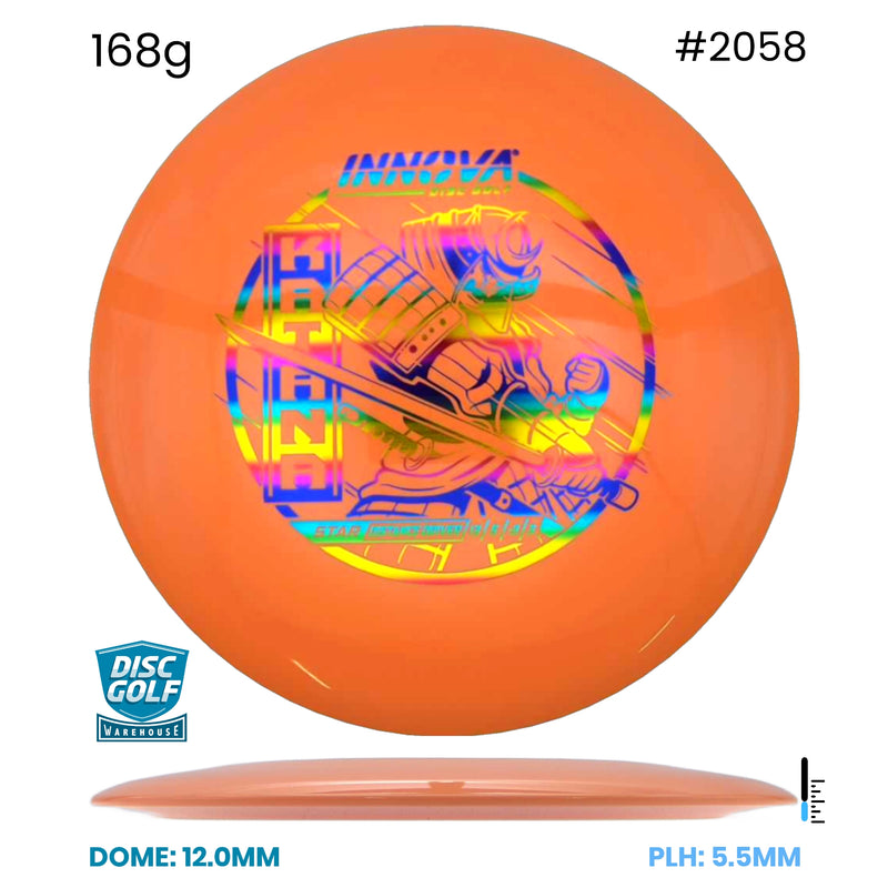 Disc Golf Warehouse Innova Katana - Star Plastic Orange/Rainbow Holo 168g