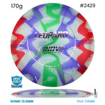 Disc Golf Warehouse Innova Leopard - I-Dye Champion Plastic Full Colour Dye/Red Metallic, White 170g