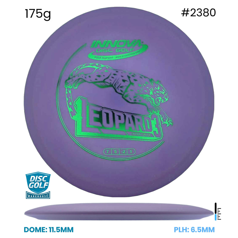 Disc Golf Warehouse Innova Leopard3 - DX Plastic Purple/Green Metallic 175g