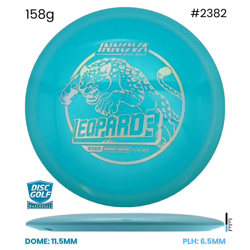 Disc Golf Warehouse Innova Leopard3 - Star Plastic Blue/Green Metallic 158g