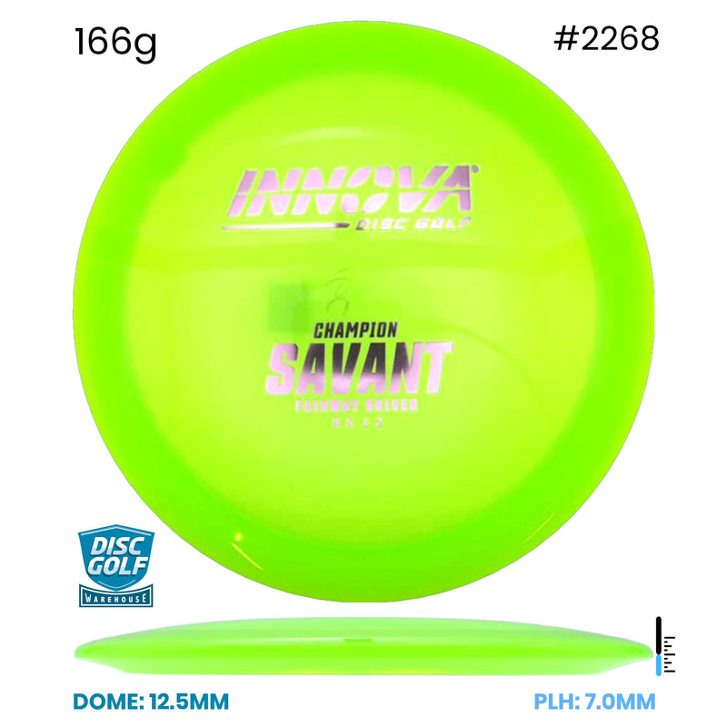 Disc Golf Warehouse Innova Savant - Champion Plastic Yellow/Purple Metallic 166g
