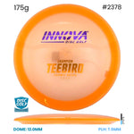 Disc Golf Warehouse Innova Teebird - Champion Plastic Orange/Purple Metallic, Gold 175g