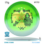 Disc Golf Warehouse Innova Teebird - Duo Plastic - Rainers Balodis Commemorative Edition Green/Gold, Black 171g