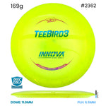 Disc Golf Warehouse Innova Teebird3 - Champion Metal Flake Plastic Yellow/Silver 169g