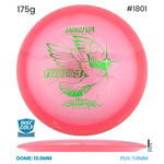 Disc Golf Warehouse Innova Teebird3 - Champion Proto Glow Plastic - Rainers Balodis 2026 Tour Series Pink Glow/Green 175g