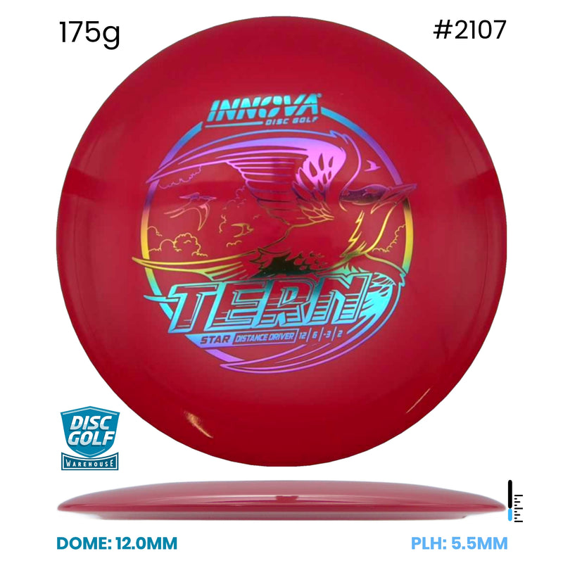 Disc Golf Warehouse Innova Tern - Star Plastic Red/Rainbow Holo 175g