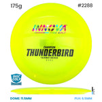 Disc Golf Warehouse Innova Thunderbird - Champion Yellow/Rainbow Holo, Black 175g