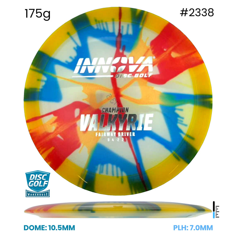 Disc Golf Warehouse Innova Valkyrie - I Dye Champion Plastic Full Colour Dye/White 175g