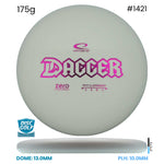 Disc Golf Warehouse Latitude 64 Dagger - Zero Hard Plastic White/Purple Metallic 175g