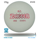 Disc Golf Warehouse Latitude 64 Dagger - Zero Hard Plastic White/Red Metallic 175g