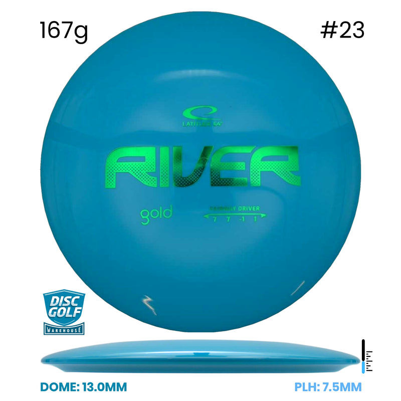 Disc Golf Warehouse Latitude 64 River - Gold Plastic Blue/Green Metallic 167g