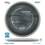 Disc Golf Warehouse MVP Control - Neutron Plastic Black/White 169g