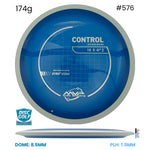Disc Golf Warehouse MVP Control - Neutron Plastic Blue/White 174g