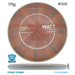 Disc Golf Warehouse MVP Watt - Cosmic Neutron Plastic Orange/White 171g