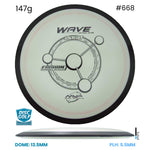 Disc Golf Warehouse MVP Wave - Fission Plastic White/Black 147g