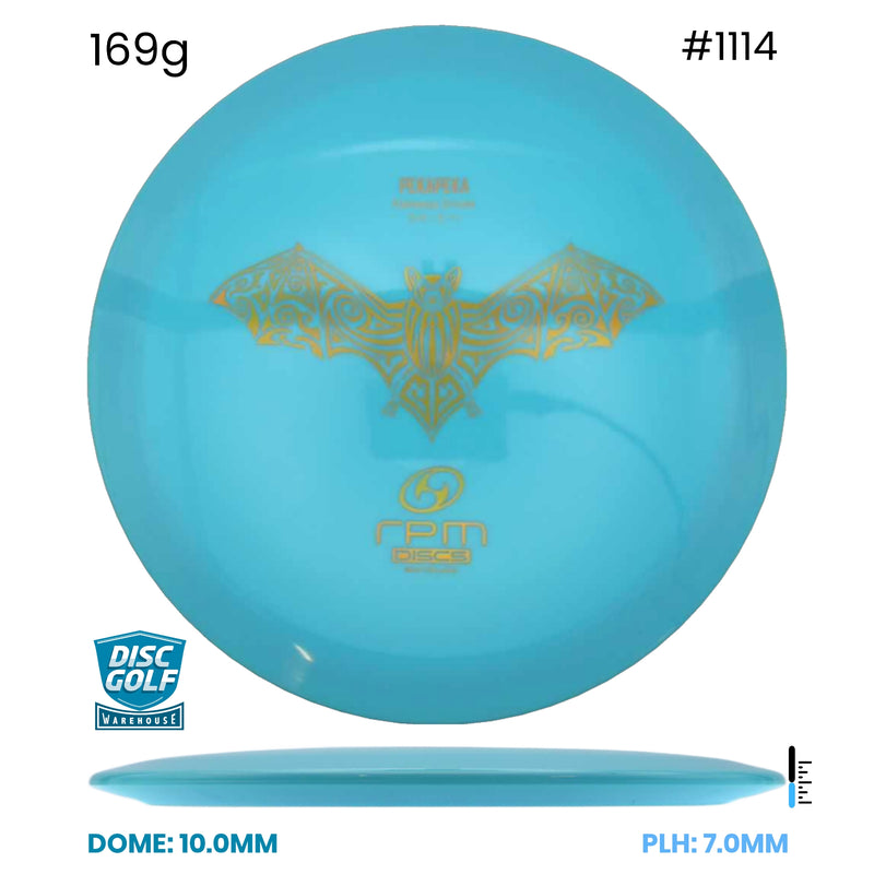 Disc Golf Warehouse RPM Pekapeka - Atomic Plastic Blue/Gold 169g