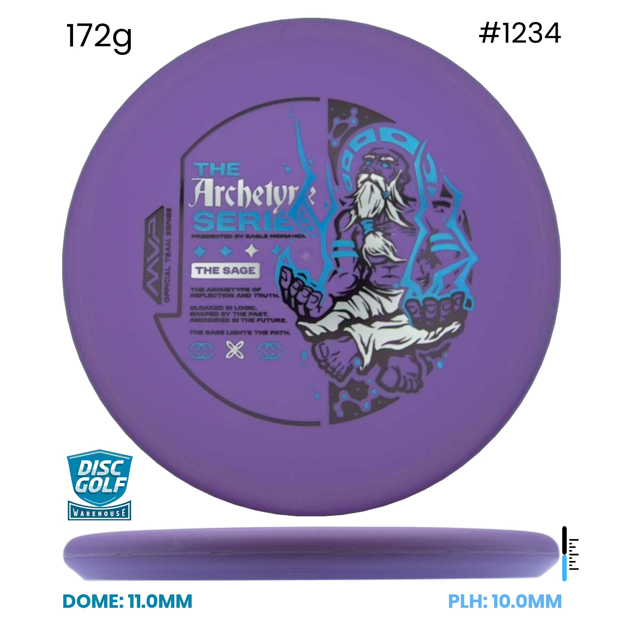 Disc Golf Warehouse Streamline Autopilot - Electron Medium Plastic - Eagle McMahon Archetype Series Purple/Multicolor 172g