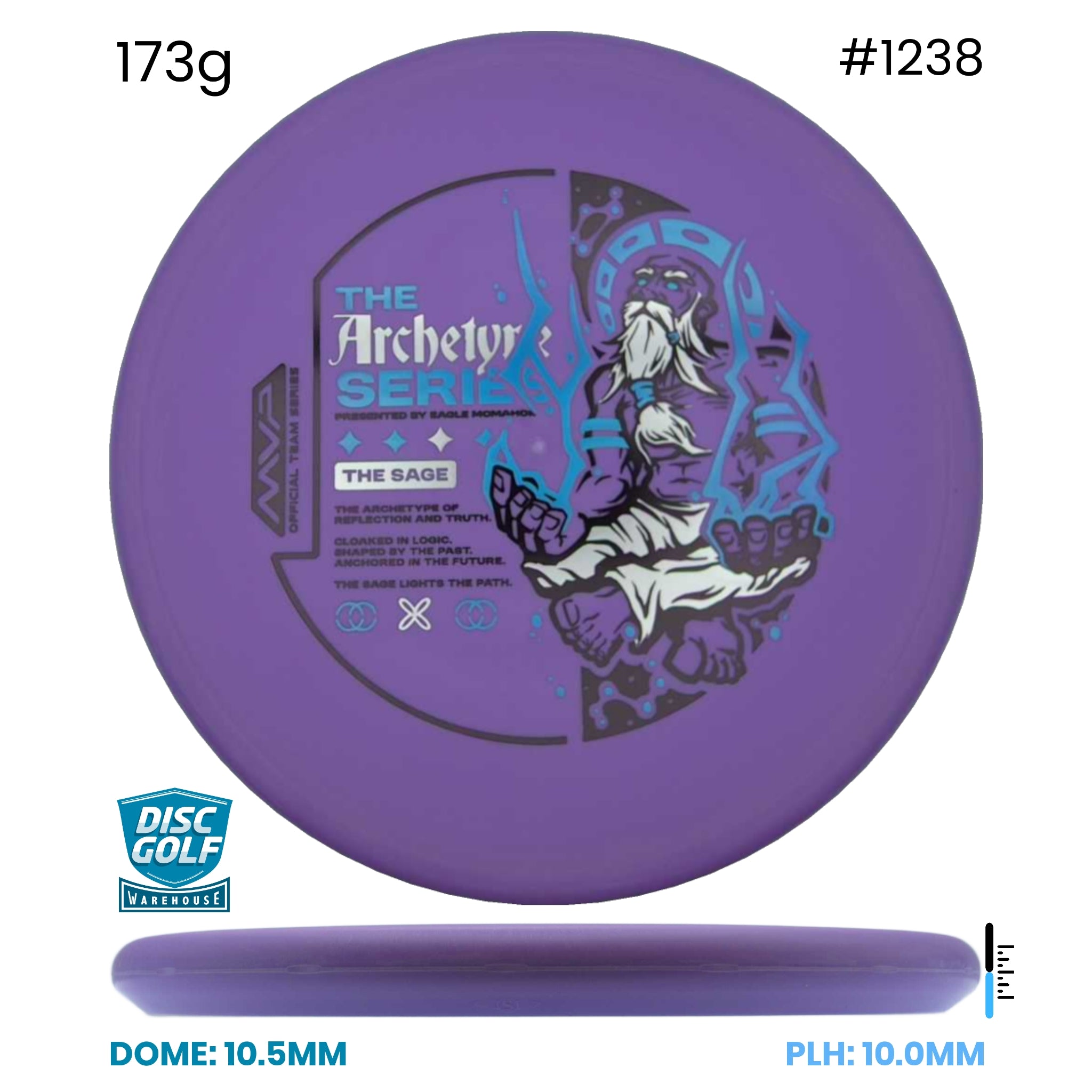 Disc Golf Warehouse Streamline Autopilot - Electron Medium Plastic - Eagle McMahon Archetype Series Purple/Multicolor 173g