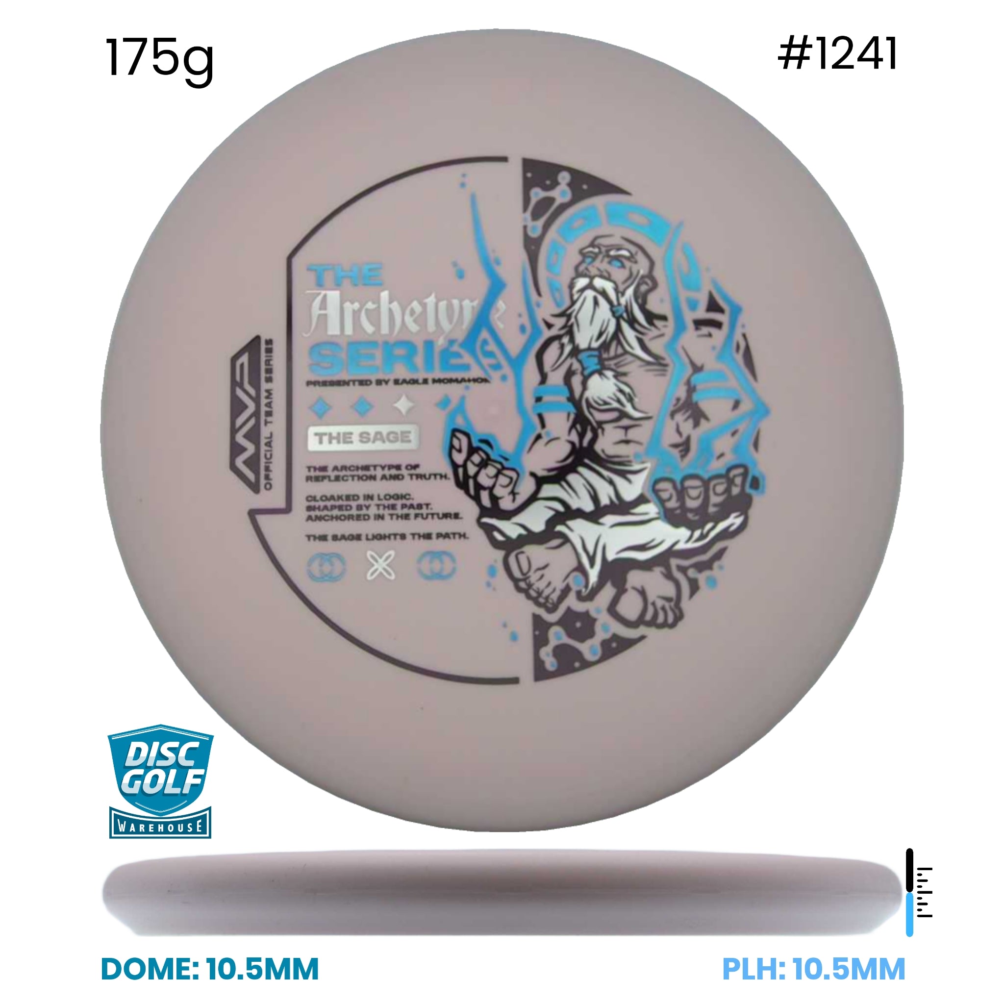 Disc Golf Warehouse Streamline Autopilot - Electron Medium Plastic - Eagle McMahon Archetype Series White/Multicolor 175g