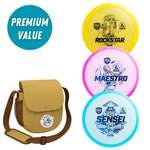 Discmania Active Premium 3 Disc Starter Set with DGW Starter Bag, Sandstone, Rockstar, Maestro and Sensei discs
