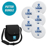 Discmania Logic 5-pack putter bundle, five Soft Exo Logic putters and DGW Starter Bag, Black