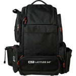 Latitude 64 DG Luxury E5 backpack in Black/Black, front view