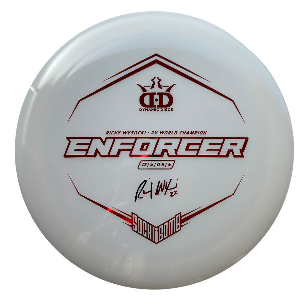 Dynamic Discs Enforcer LucidX Plastic Sockibomb Stamp Disc Golf